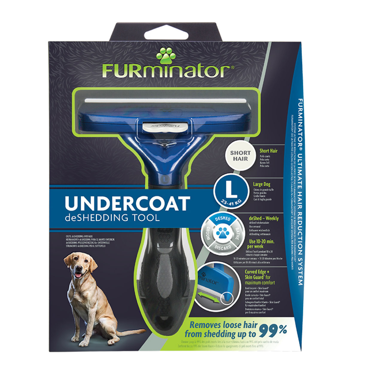 Cepillo Deslanador Furminator Perro Grande Pelo Corto Cepillo Deslanador Furminator Perro Grande Pelo Corto